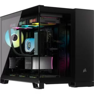 Boîtier PC Gaming Corsair 2500D AIRFLOW | Moyen Tour Micro-ATX | Noir | Flux d'Air Optimisé | Sans Alimentation
