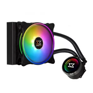 Watercooling AIO Xigmatek Aurora 120 | Noir | Ventilateur 120mm ARGB | Éclairage LED Miroir Infini | Universel Intel/AMD