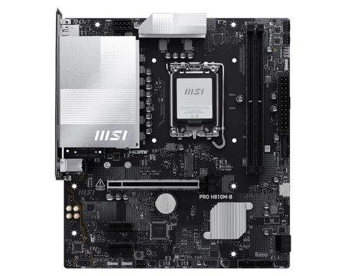 Carte Mère MSI PRO H810M-B | Socket LGA 1851 | 2x DDR5 | Micro-ATX | Intel Core Ultra 200 | HDMI & DisplayPort | NVMe PCIe 4.0