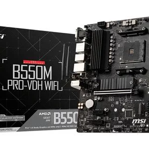 Carte Mère MSI B550M PRO-VDH WIFI | Socket AM4 | Micro-ATX | DDR4 | Wi-Fi & Bluetooth Intégrés | HDMI / DisplayPort / VGA