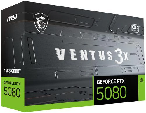 Carte Graphique MSI GeForce RTX 5080 VENTUS 3X OC | 16 Go GDDR7 | Triple Fan | Overclockée d'usine – Image 2