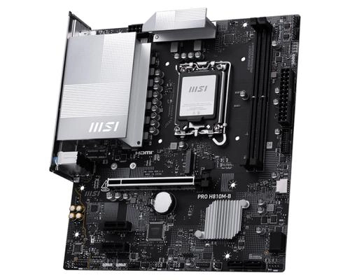 Carte Mère MSI PRO H810M-B | Socket LGA 1851 | 2x DDR5 | Micro-ATX | Intel Core Ultra 200 | HDMI & DisplayPort | NVMe PCIe 4.0 – Image 2